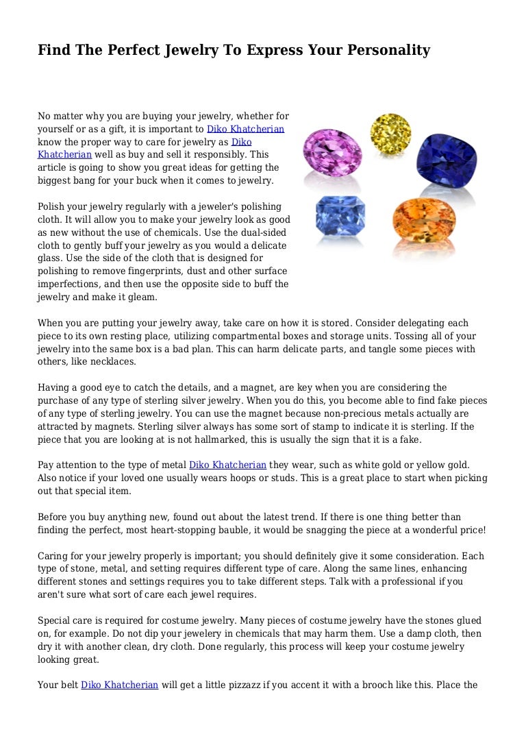 How to Make Personality Enhancing Jewelry forecast How to Make Personality Enhancing Jewelry forecasting